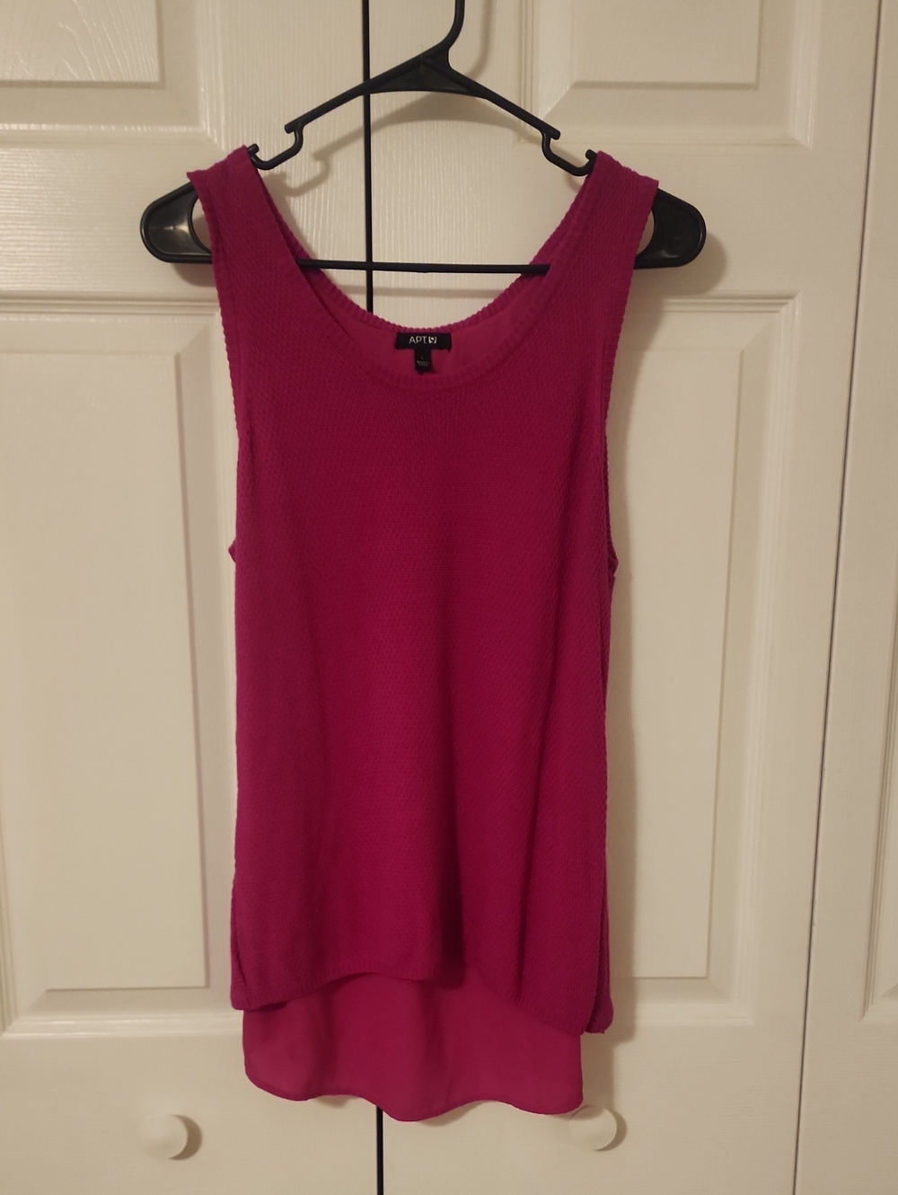 Apt. 9 Magenta Layered Sleeveless Tank Top